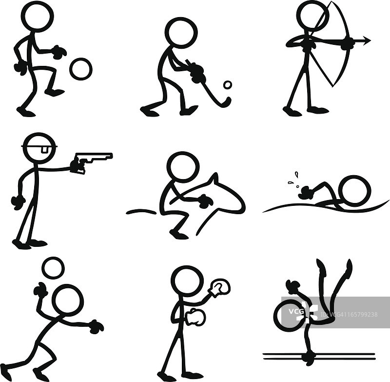 Stickfigure体育图片素材