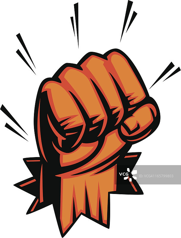 冲破阻碍的拳头图片素材