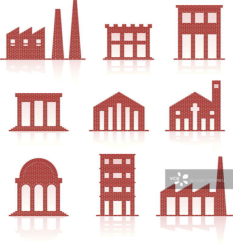 砖砌建筑图标图片素材