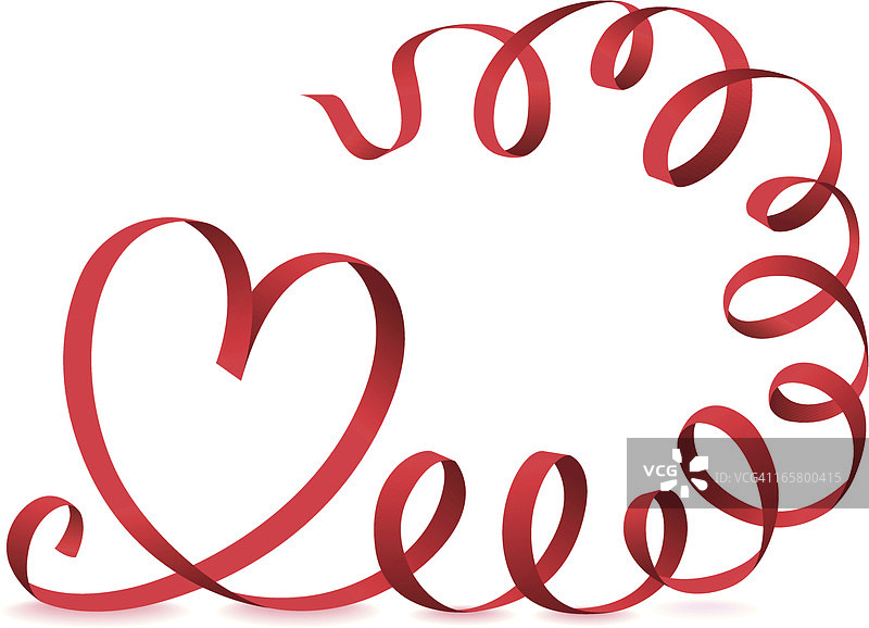 情人节丝带爱心图片素材