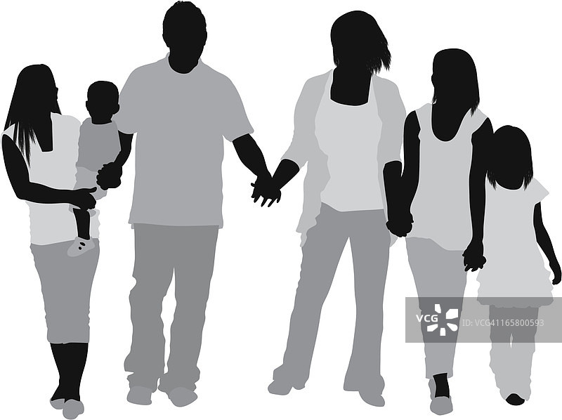 家庭的多重影像图片素材