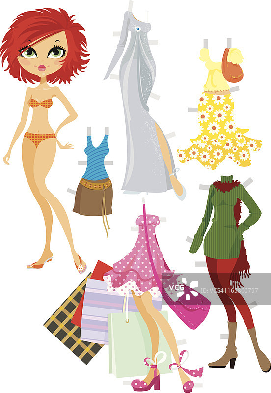 装扮时尚娃娃图片素材