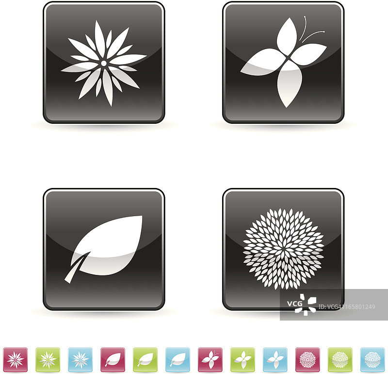 自然光泽图标合集图片素材