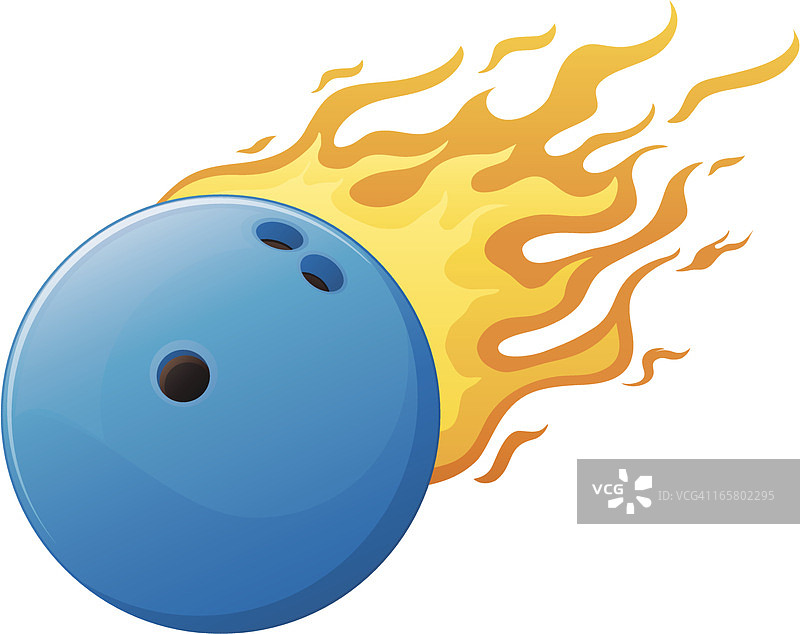 着火的保龄球图片素材