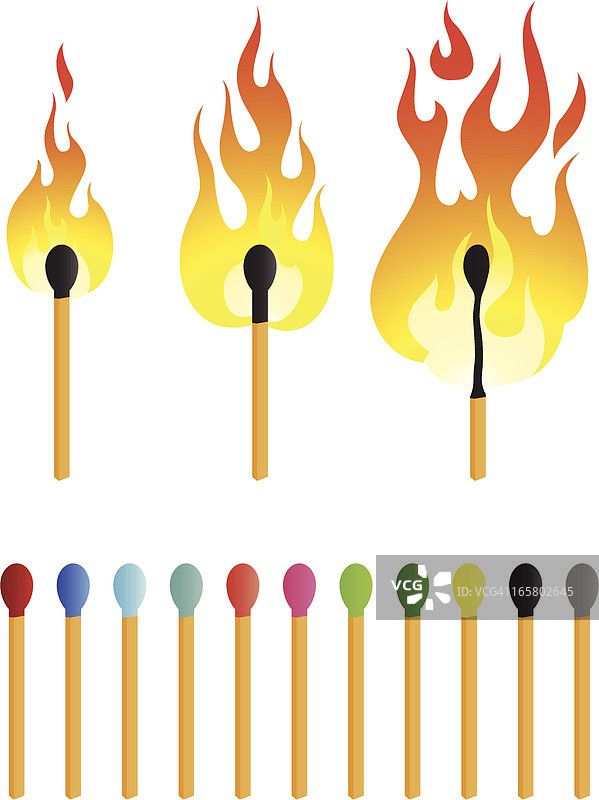 燃烧的火柴图片素材