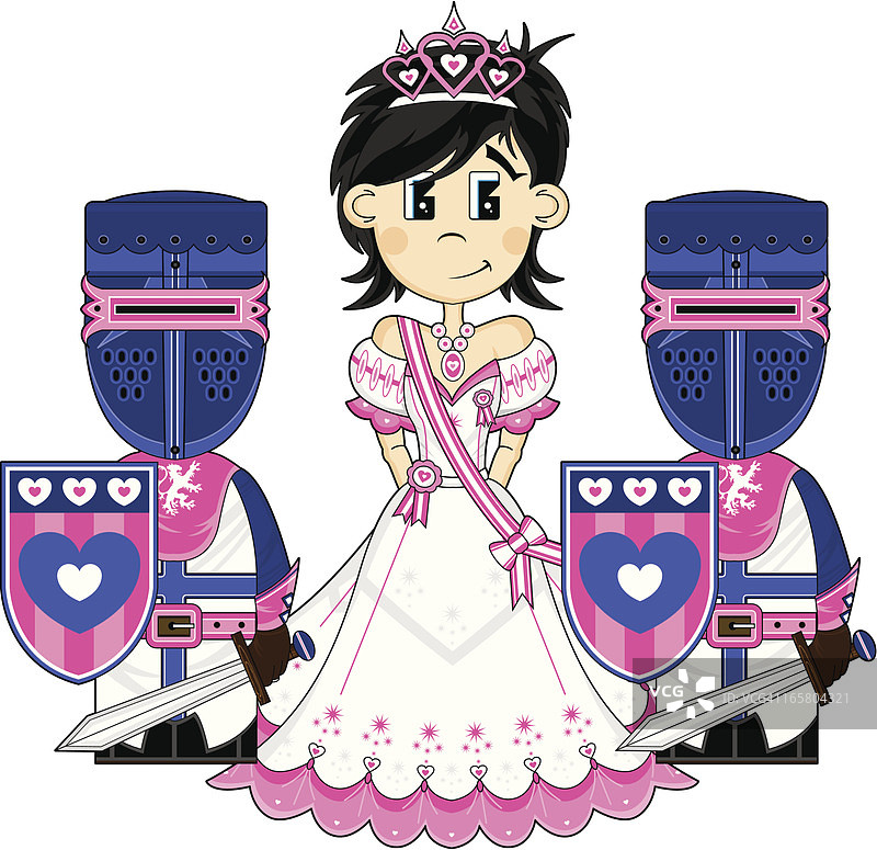 童话公主与蒙面骑士图片素材