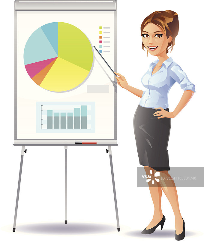 女商人做演示图片素材