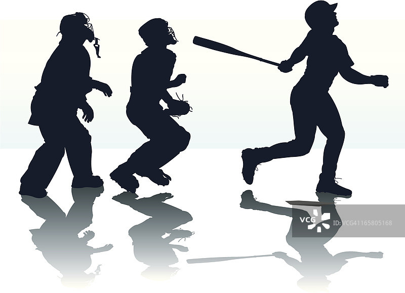 本垒打 - 棒球击球手击球或高飞球图片素材