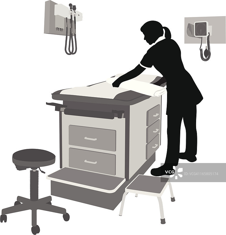 护士职责矢量剪影图片素材