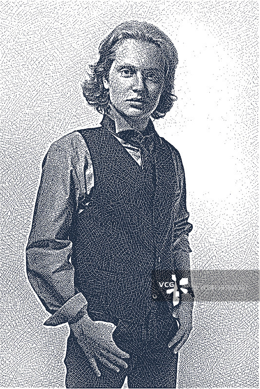 着装考究的年轻男人肖像图片素材