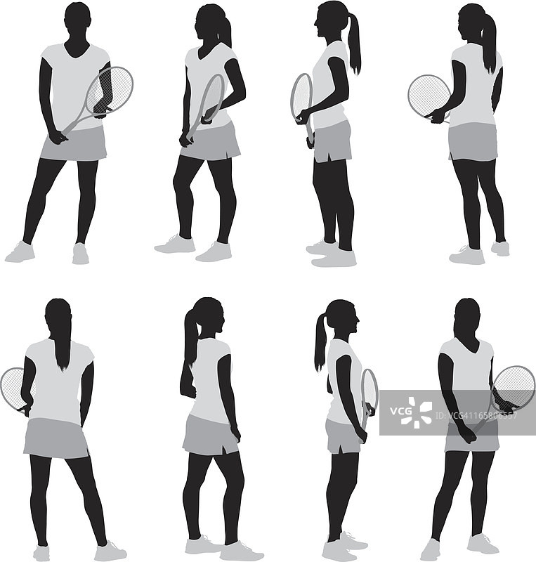 女子网球运动员影像图片素材