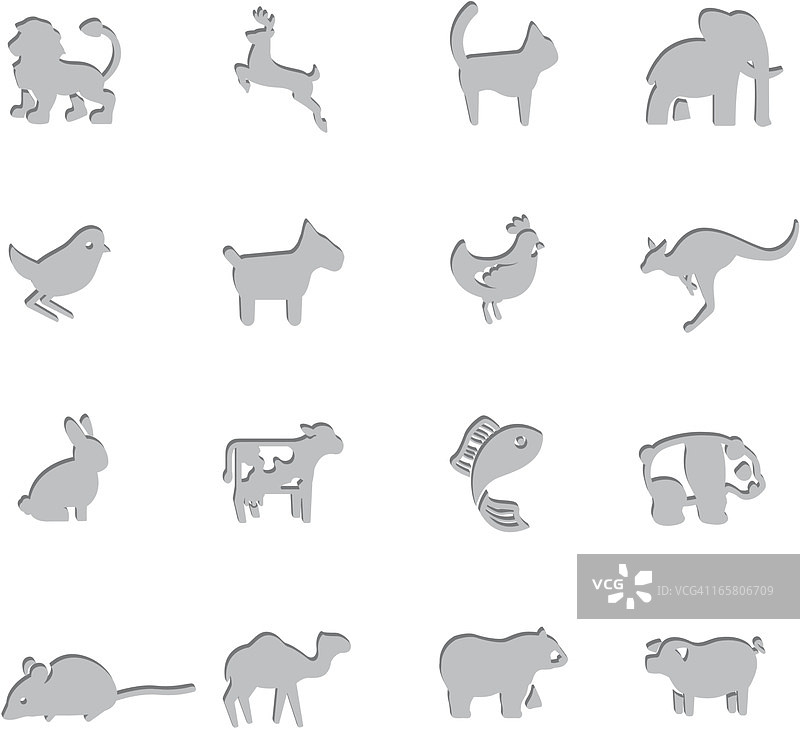 动物印记符号图片素材