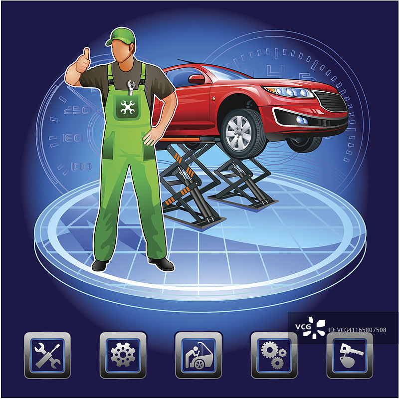 修理店里的技工图片素材