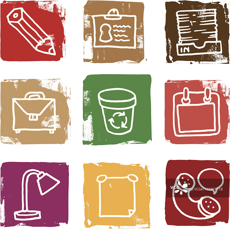 办公楼图标集图片素材