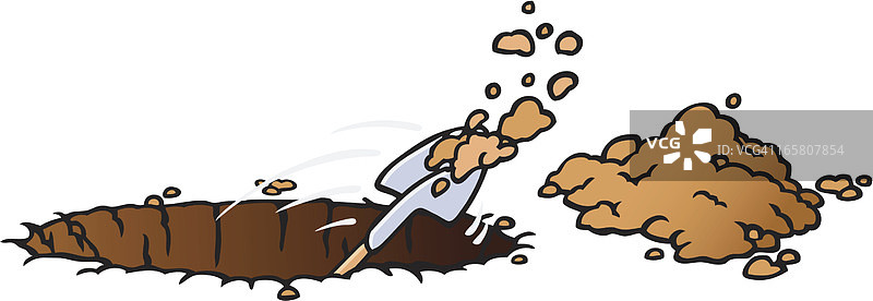 挖掘的洞图片素材