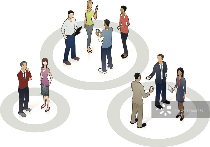 社交圈插图图片素材