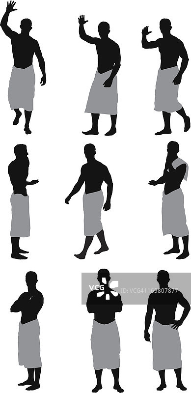 不同姿势的裸上身男人图片素材