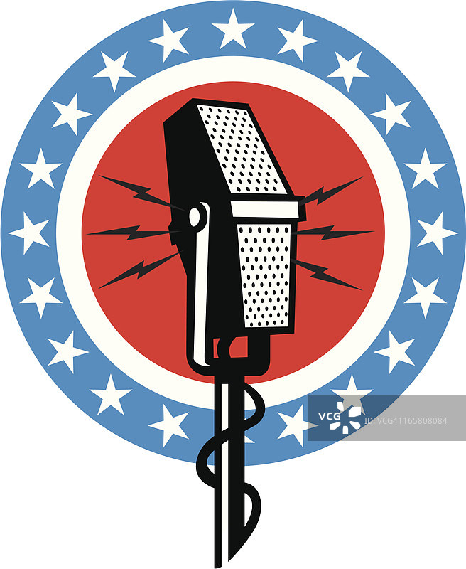 美国复古麦克风图片素材
