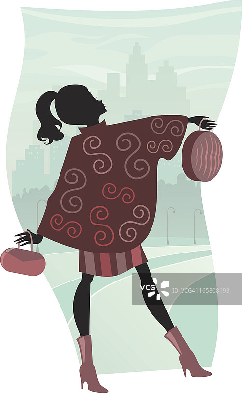 购物中的女孩图片素材