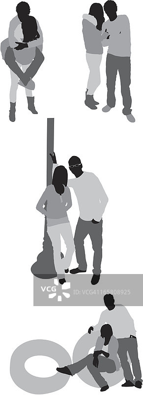 夫妇剪影图片素材