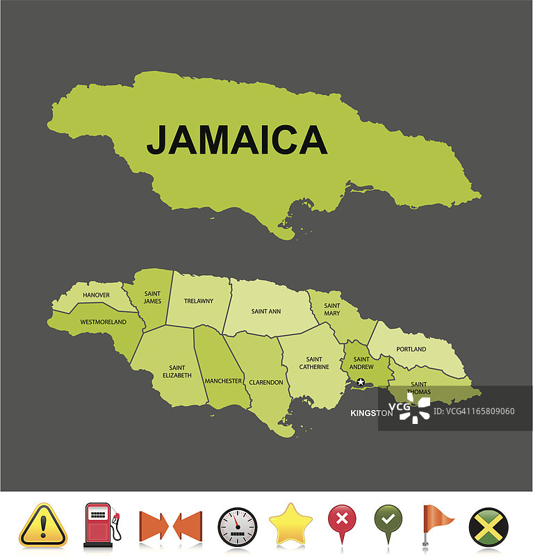 牙买加导航地图图片素材