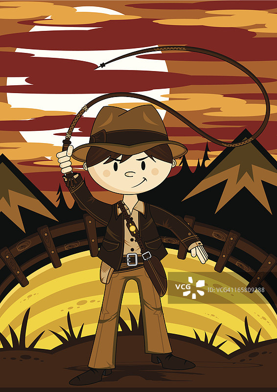 迷你冒险家与鞭子场景图片素材