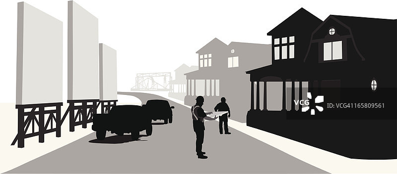 住宅矢量剪影图片素材