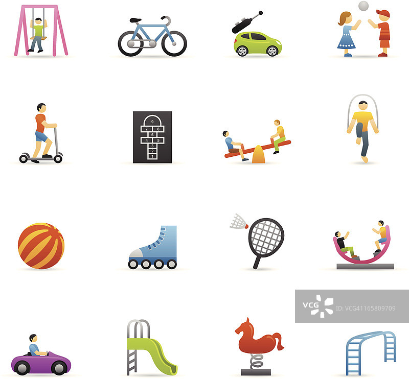 彩色游乐场图标图片素材