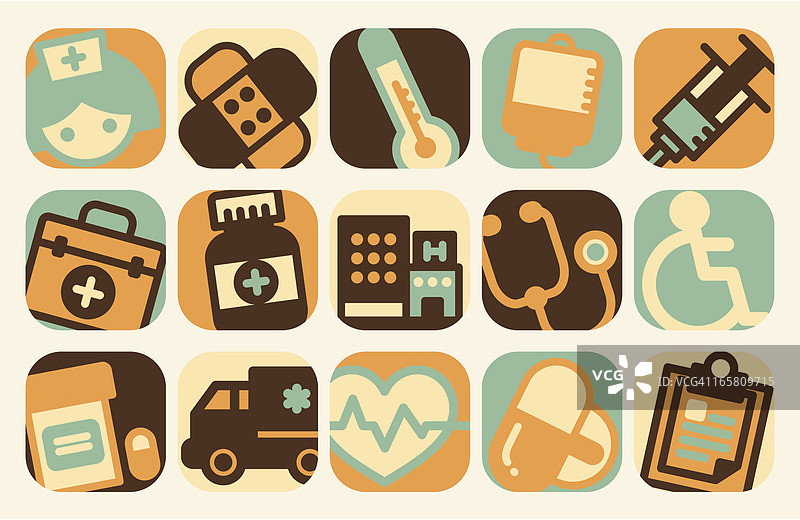 医疗保健和医药图标图片素材