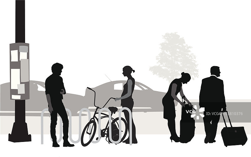 旅行的人们矢量剪影图片素材