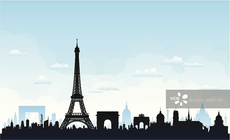 巴黎建筑（细节完整，可移动）图片素材