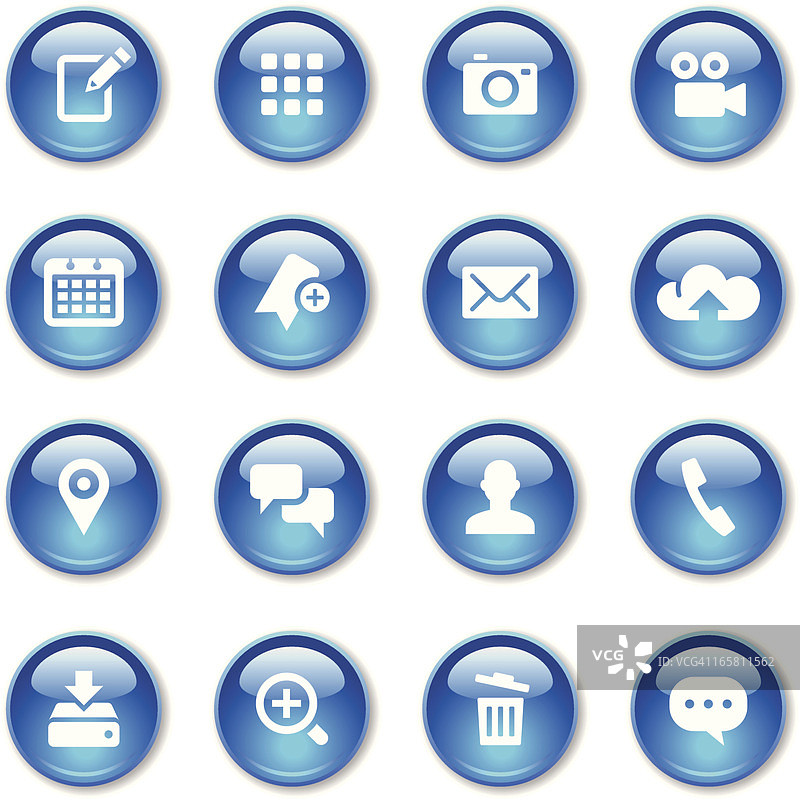 水晶图标集|智能手机图片素材