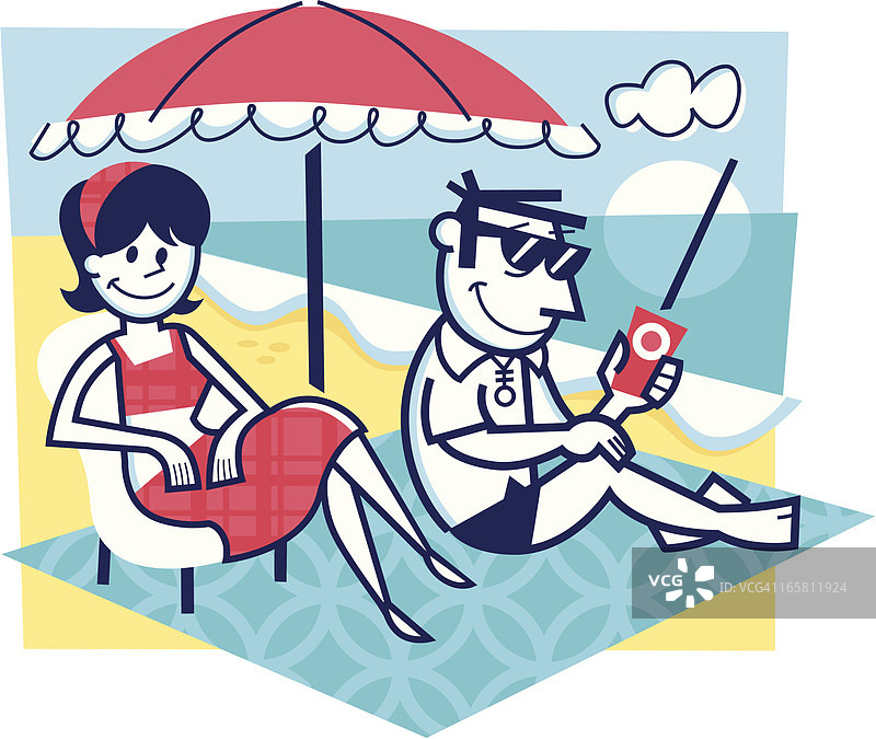 海滩上的情侣图片素材