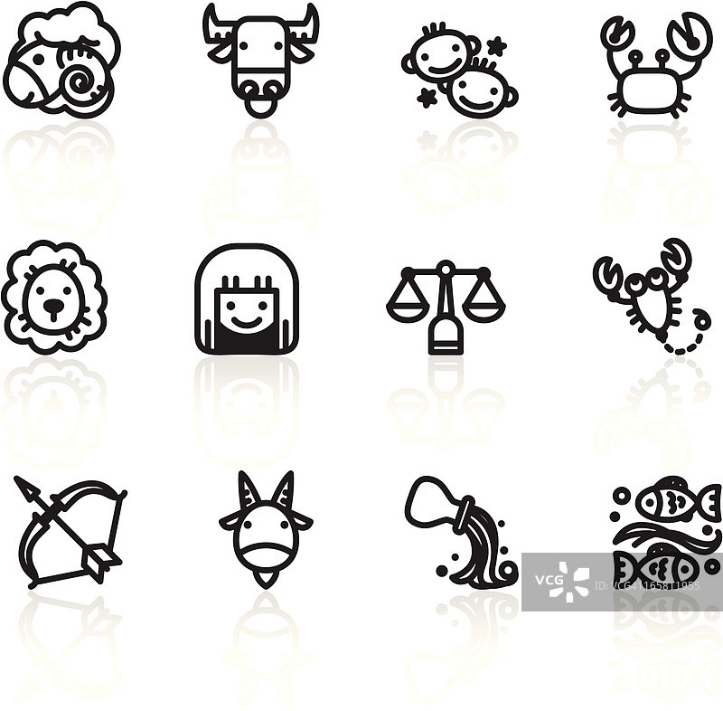 星座图标集图片素材