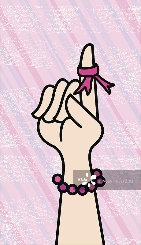 提醒 - 手指打结图片素材