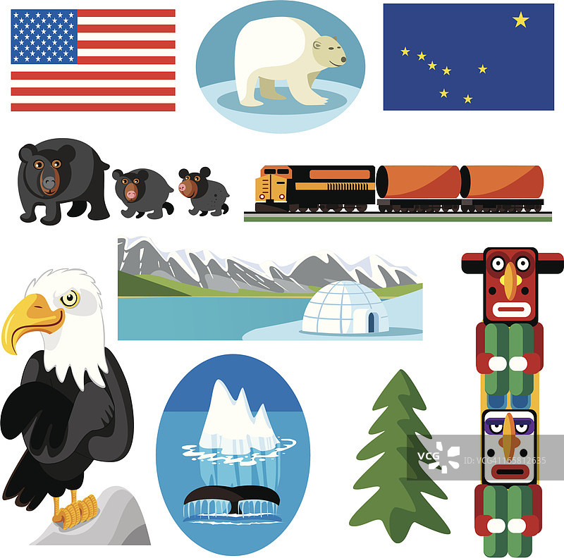 阿拉斯加州标志图片素材