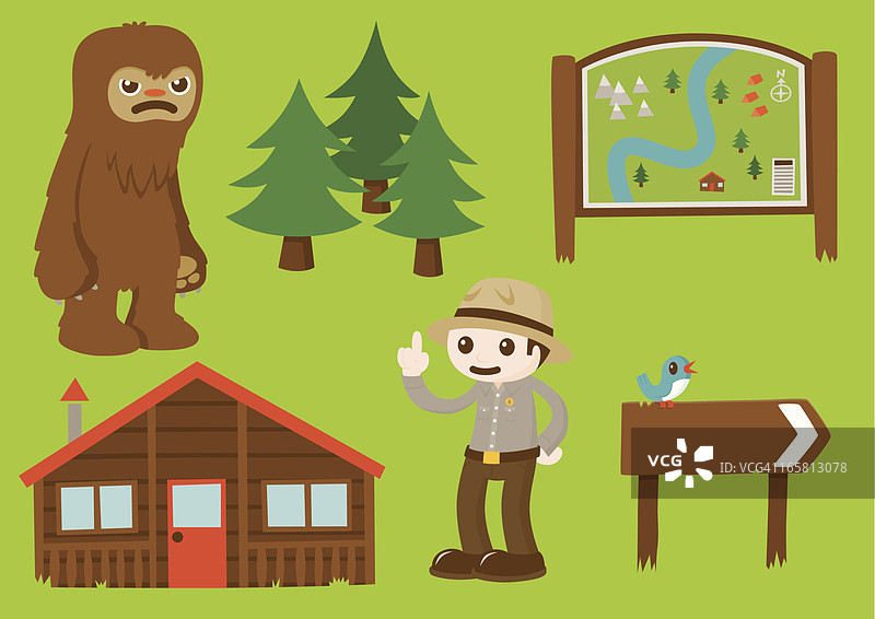 户外元素套装2图片素材