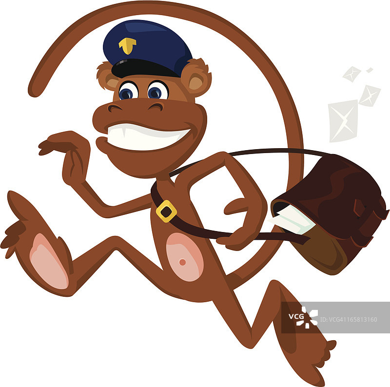 猴子邮递员图片素材