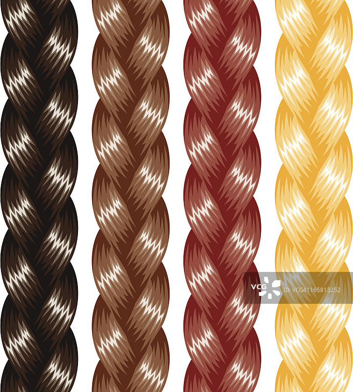 辫状发型图片素材