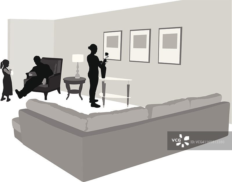 家庭太空矢量剪影图片素材