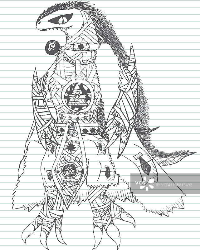 掠夺战士速写涂鸦图片素材