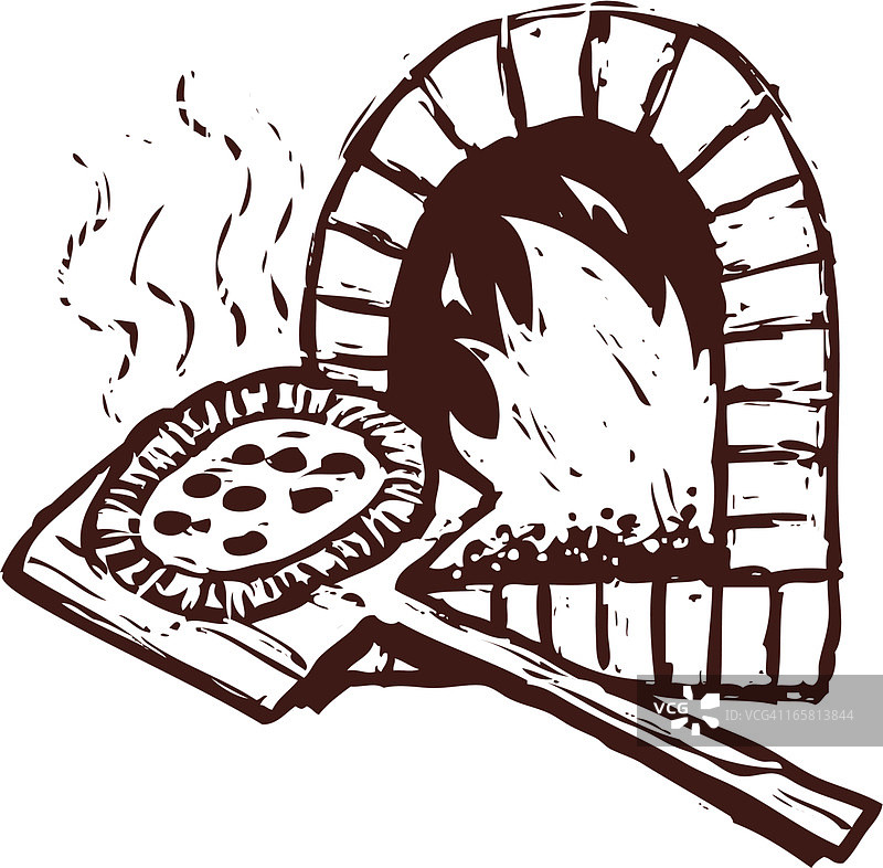 砖炉披萨图片素材