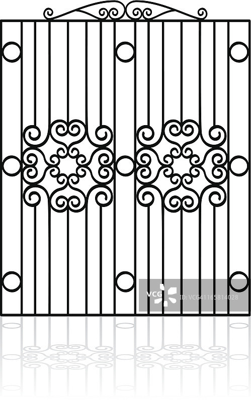 锻铁大门图片素材
