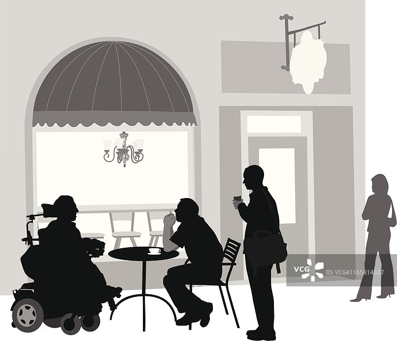 平等访问矢量剪影图片素材