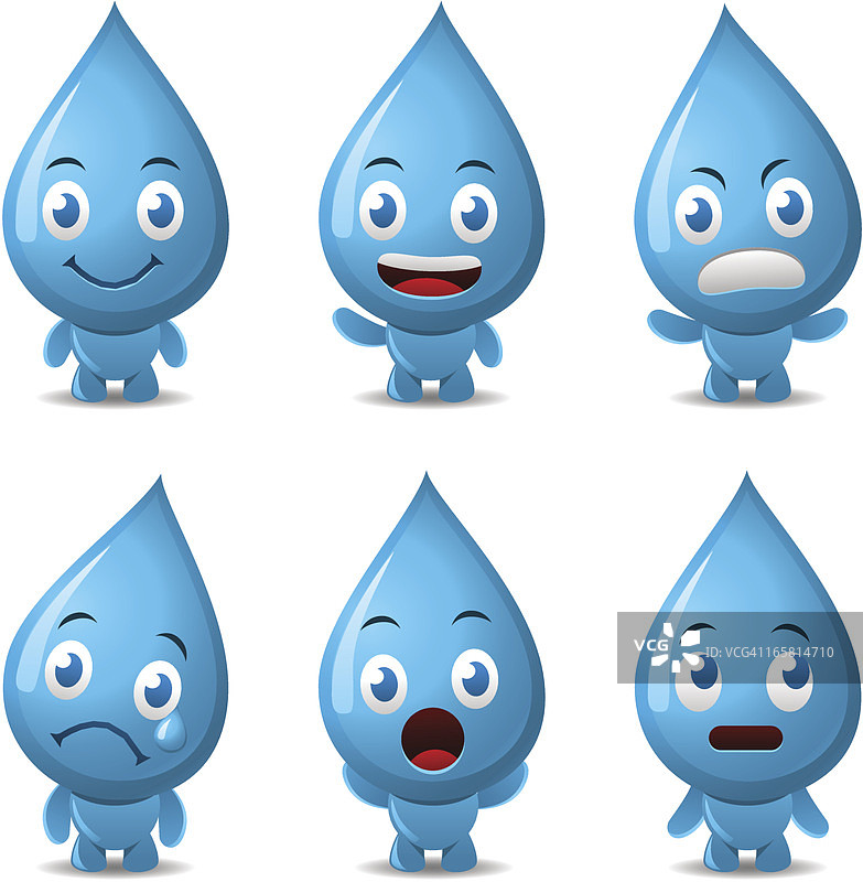 可爱水元素角色图片素材