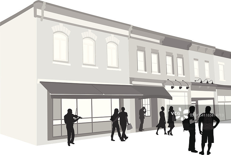 市中心矢量剪影图片素材