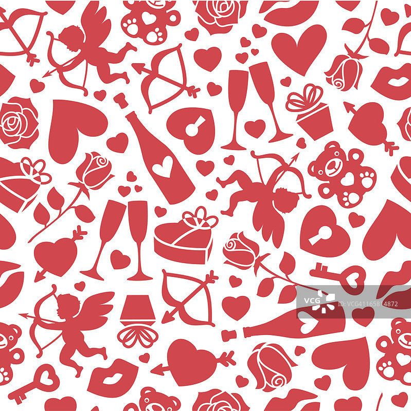 红色情人节主题图片素材