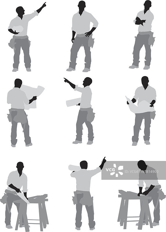 建筑工人组图图片素材