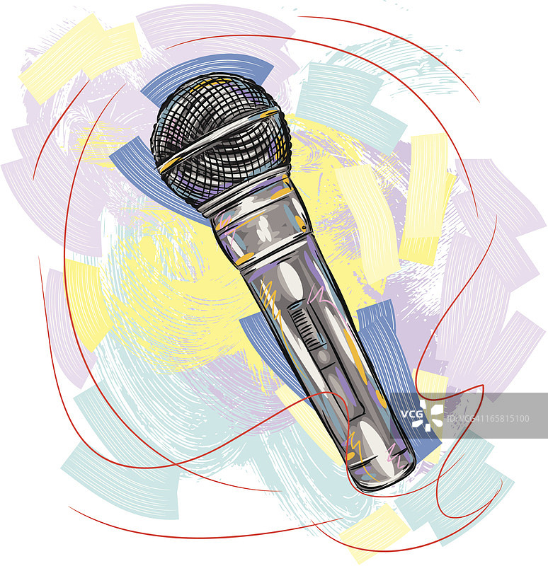 彩色麦克风图片素材