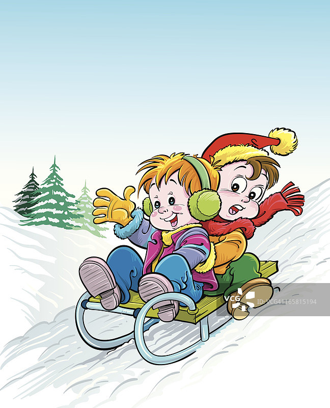 滑雪橇图片素材